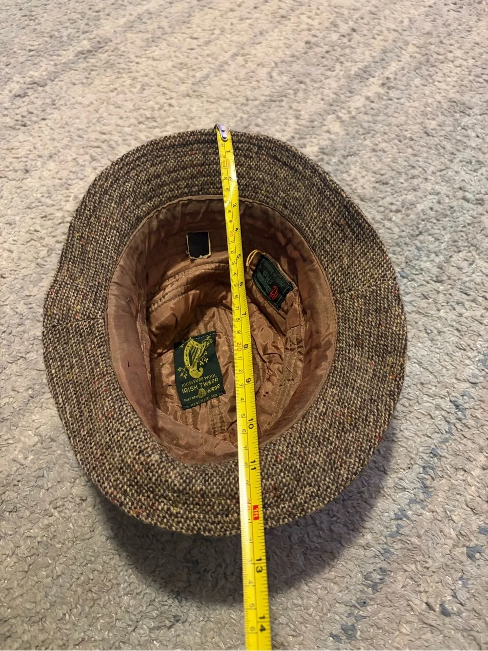 ⁠Vintage Abercrombie & Fitch Irish Tweed Walking Hat Wool Made in Ireland 7 5/8⁠